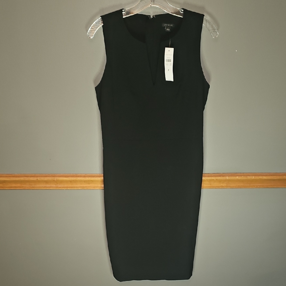 Ann Taylor Elegant Black Midi Dress